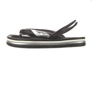 Isabel Marant Black Leather Thong Sandals | Size 9 | Designer Minimal Slide